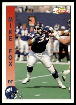 1992 Pacific Mike Fox New York Giants #217 - Image 1 of 2