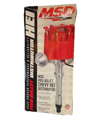 MSD New Pro-Billet Distributor Chevy HEI 8365 High Energy In Original Box - Image 1 of 4