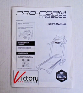 ProForm Pro 9000 User's Manual Replacement | PFTL15820.6 | For Use With PRO 9000 - Picture 1 of 5
