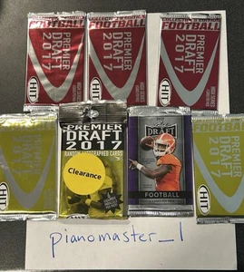 2017 Football 7 Pack Lot - SAGE HIT PREMIER DRAFT Low/High Series Leaf Mahomes - Picture 1 of 2