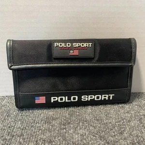 Vintage Polo Sport Ralph Lauren Wallet Trifold American Flag 90s - Picture 1 of 7
