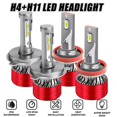 Combo faros LED de haz alto/bajo bombillas antiniebla para Pontiac G3 Wave 2009 6000K Foto 1 de 4