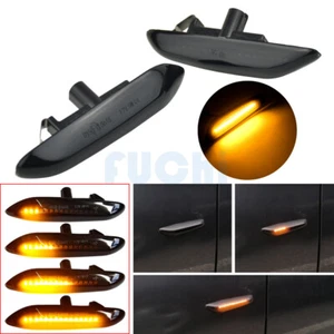 2x Luz de señalización lateral LED dinámica para BMW E83 X3 E84 X1 E90/E91 E92/E93 E46 E60 - Imagen 1 de 11