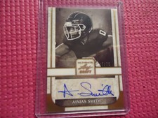 2022 leaf ultimate draft football auto AINIAS SMITH GOLD AUTO /75