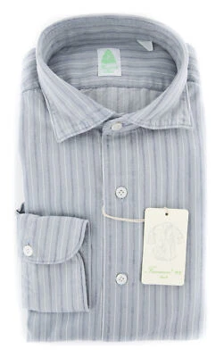 Camisa a Rayas Gris Finamore Napoli - Extra Delgada - (FN850010) Foto 1 de 4