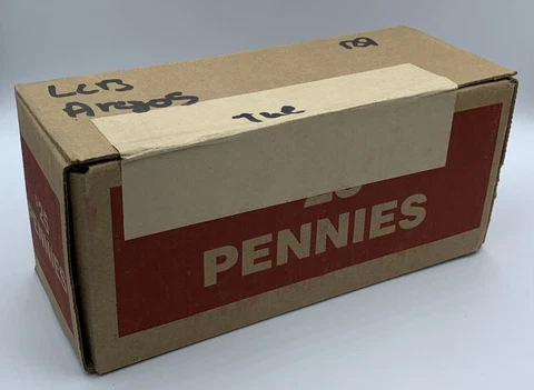 Unsearched, Unopened, FED SEALED Box Of Pennies, $25 Face Value Cover