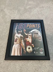 LeBron James 61 Point Game Frame With Game Used Basketball Piece Limited 94/250 - Picture 1 of 2