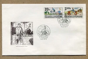 CESKOSLOVENSKO (Československo) 1979 Bicycle Evolution Series 20h & 3.60Kcs. FDC - Picture 1 of 2