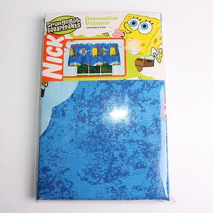 SPONGEBOB SQUAREPANTS DARK BLUE DECORATIVE VALANCE 84 X 15 INCHES NIP - Picture 1 of 2