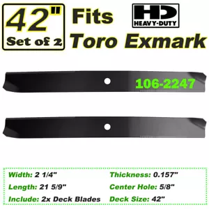 2PCS 42" Lawn Mower Blades for Toro Timecutter 110-6568-03 106-2247-03 - Picture 1 of 8