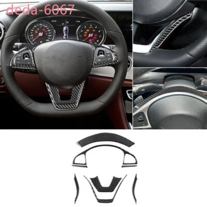 Carbon Fiber Steering Wheel Set Trim Kits For Mercedes Benz E Class W213 2016-22 - Picture 1 of 16