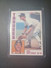 New York Yankees Don Mattingly signed 1984 Topps#8 Rookie Card 
