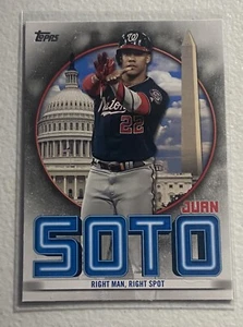 JUAN SOTO - 2021 Topps Series 2 - RIGHT MAN, RIGHT SPOT - JSH-18 Insert - Nats - Picture 1 of 2