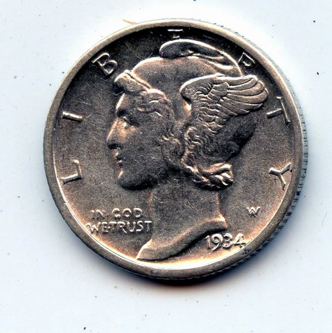 1934-d Mercury dime  (SEE PROMO) Cover