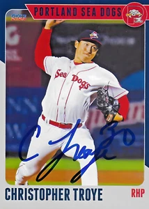Christopher Troye Signed IP 2023 Portland Sea Dogs Card #31 Boston Red Sox! - Picture 1 of 2