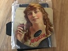 Vintage DRINK MOXIE Advertising Fan with Frances Pritchard very rare 1916
