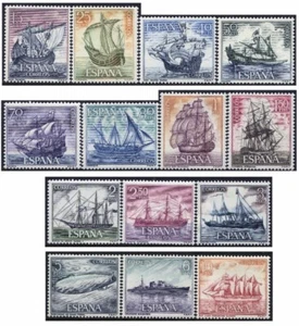 ESPAÑA 1964. HOMENAJE LA MARINA ESPAÑOLA. Edifil 1599/1612. SERIE COMPLETA. MH* - Imagen 1 de 1