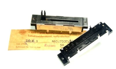 10K SLIDE STEREO POTENTIOMETER LIN 10 Kohm Slider -- NOS! (1 pcs) - Image 1 of 2