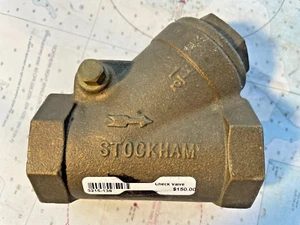 Stockham 1-1/2" Swing Check Valve BRONZE - Picture 1 of 5
