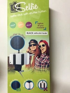 Hype Selfie Stick mit Auslöser Schwarz Griff Apple IOS Android 4.3 + Neu - Bild 1 von 5