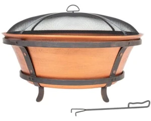 Brushed Copper Cast Iron Fire Pit Fire Pit - Picture 1 of 1