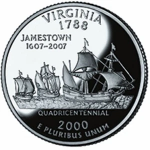 2000-P VIRGINA STATE QUARTER 1-COIN BRILLIANT UNCIRCULATED FREE SHIPPING - Picture 1 of 1