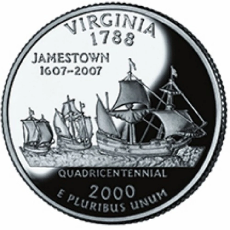 2000-P VIRGINA STATE QUARTER 1-COIN BRILLIANT UNCIRCULATED FREE SHIPPING - Image 1 of 1
