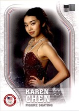 2018 Topps U.S. Olympic Team U.S. Flag #USA16 Karen Chen /99