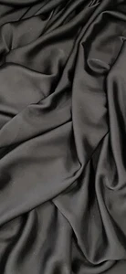 Dark Grey Charmeuse Satin Fabric 58'' PRICE PER METER - Picture 1 of 2