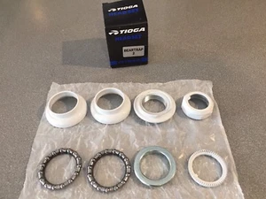 "AURICULARES BMX TIOGA BEARTRAP DE LA VIEJA ESCUELA 2 BLANCOS 1" roscados NUEVOS Hutch GT - Imagen 1 de 2