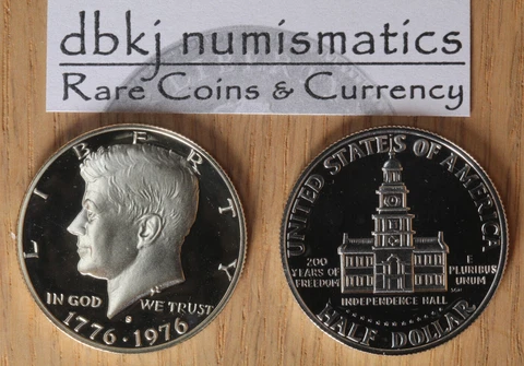 1976 S Proof Kennedy Bicentennial Half Dollar 50¢ - Gem Cameo Proof - 40% Silver Cover