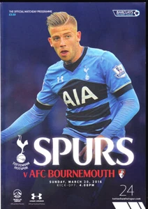 2015/16 TOTTENHAM HOTSPUR V BOURNEMOUTH 20-03-2016 PREMIER LEAGUE - Picture 1 of 1