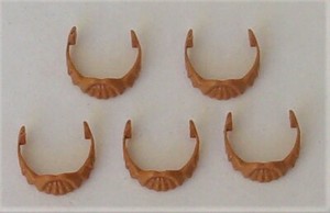 Playmobil  5 x Light Brown Smooth Beards  Dwarf/Knight/Viking   Mint condition 