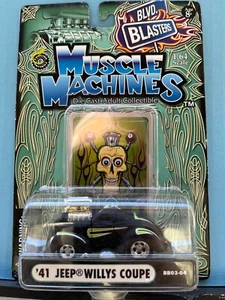 1/64 MUSCLE MACHINES BLVD. BLASTERS 1941 JEEP WILLYS COUPE BLACK B107 - Picture 1 of 2