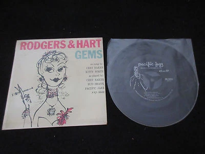Rodgers & Hart Gems Japan 7 inch Vinyl Single Jazz EP Chet Baker Kitty White Bud Foto 1 de 4