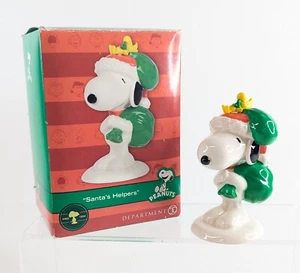Dept 56 - Peanuts - SANTA'S HELPERS - Snoopy & Woodstock - NEW - Picture 1 of 7