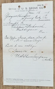 1899 Letterhead Chicago Illinois US Stove Company - Picture 1 of 3