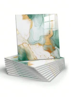 10pcs Marble Peel and Stick Waterproof Shower Wall Panels, Peel and Stick Bac... - Image 1 of 4