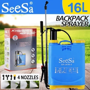 SeeSa 16L Pressure Backpack Water Weed Sprayer Chemical Spray Garden Pump - Picture 1 of 10