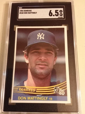 1984 Donruss Don Mattingly #248 Graded SGC 6.5 Rookie Baseball Card - Image 1 of 2