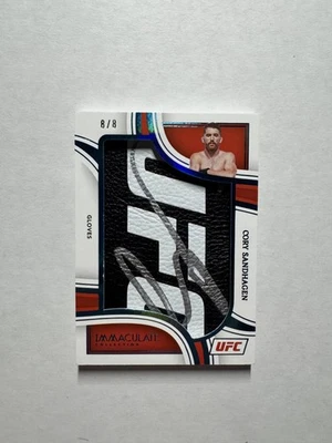 Cory Sandhagen 2023 Panini Immaculate UFC Jumbo Gloves Logo Patch Auto /8 - Image 1 of 2