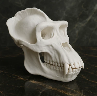 Premium Gorilla Skull Replica - Life Size 1:1 Scale Anatomically Accurate Model - Image 1 of 3