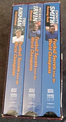 Football Secrets Of The World Champions 3 VHS Set 1985 Smith, Ailman, Irvin New Foto 1 de 4