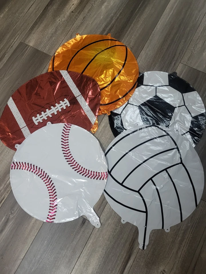 5 balões esportivos Mylar - Imagem 1 de 1