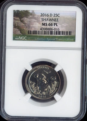 2016 D SHAWNEE QUARTER NGC MS66 PL  . - Image 1 of 2