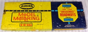 Vintage 1960's Aurora Slot Car Track Two Lane Crisscross Roadway Pair HO #1524 - Picture 1 of 5