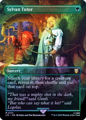 MTG - Sylvan Tutor - Silver Foil - Hildebrandt Art - Lord of the Rings - Magic - Image 1 of 3