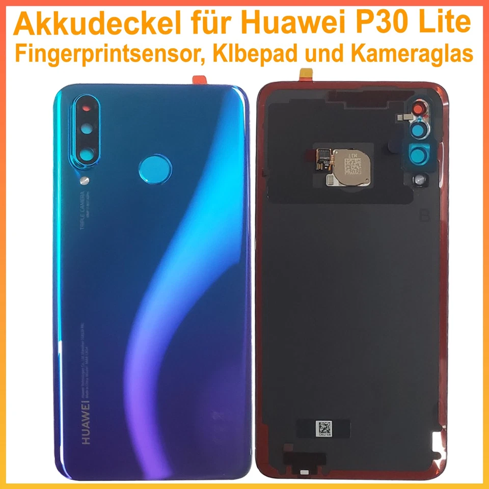 Original Huawei Backcover für Huawei P30 Lite Akkudeckel Inkl. Fingerprintsensor - Bild 1 von 2