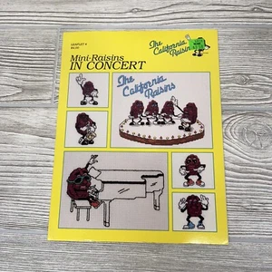 The California Raisins "Mini Raisins In Concert" Cross Stitch Patterns 1988 - Picture 1 of 4