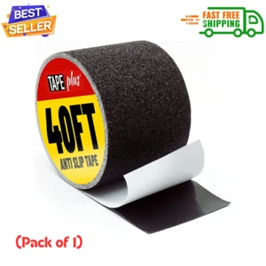 Anti Slip Tape For Stairs (Black 4" x 40 Feet Wide Tread) Waterproof Grip Tape . - Picture 1 of 6
